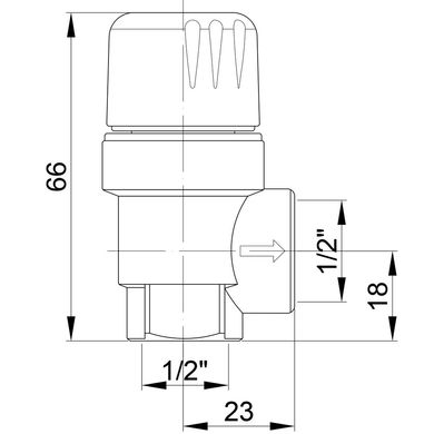 Предохранительный клапан Icma 1/2" ВР для гелиосистемы №S120