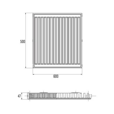 Радиатор стальной Imas 11-К 500х600 боковое подключение