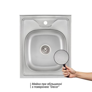 Кухонна мийка Lidz 5060 0,6 мм Decor (LIDZ506006DEC)