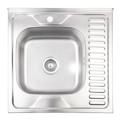 Кухонна мийка Lidz 6060-L 0,8 мм Decor (LIDZ6060LDEC08)